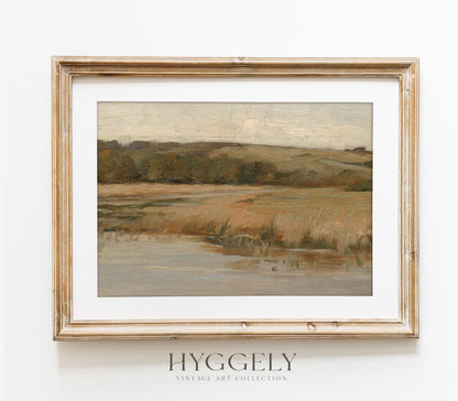 Vintage Warm Autumn Landscape Art Print L0125