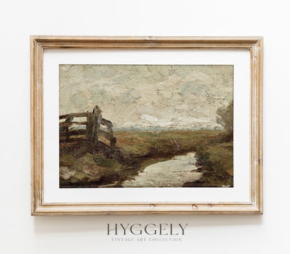Vintage Farm Landscape Art Print L0117