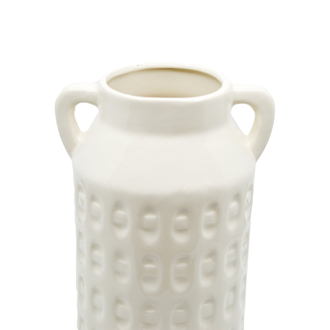 Finley Textured Vase - Cream