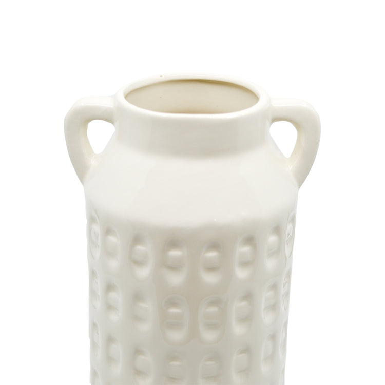 Finley Textured Vase - Cream