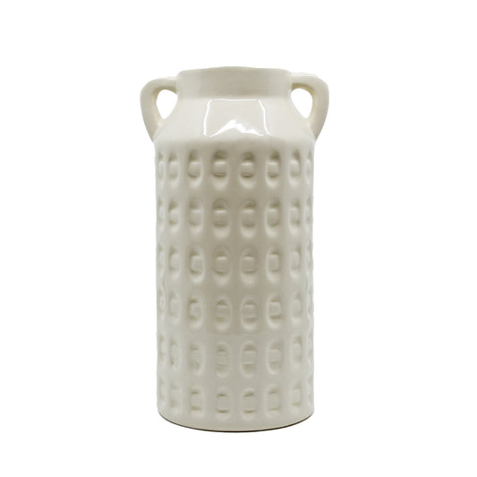 Finley Textured Vase - Cream