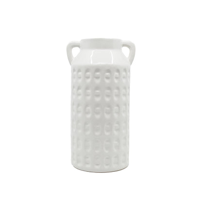 Finley Textured Vase - White