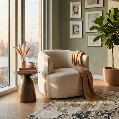 Fireside Swivel Club Chair | Tuscan Oatmeal
