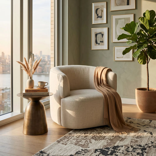 Fireside Swivel Club Chair | Tuscan Oatmeal