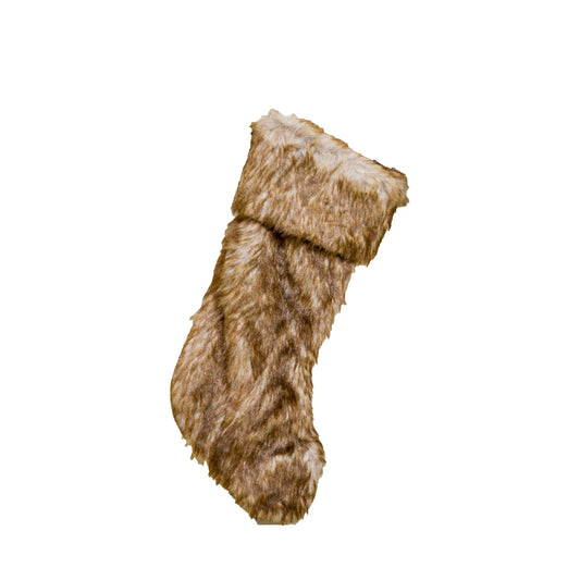 Brown Faux Fur Stocking