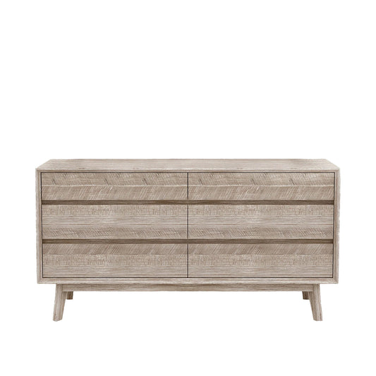 Gia 6 Drawer Dresser | Light Driftwood