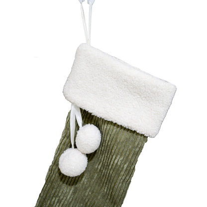 Green Corduroy Stocking