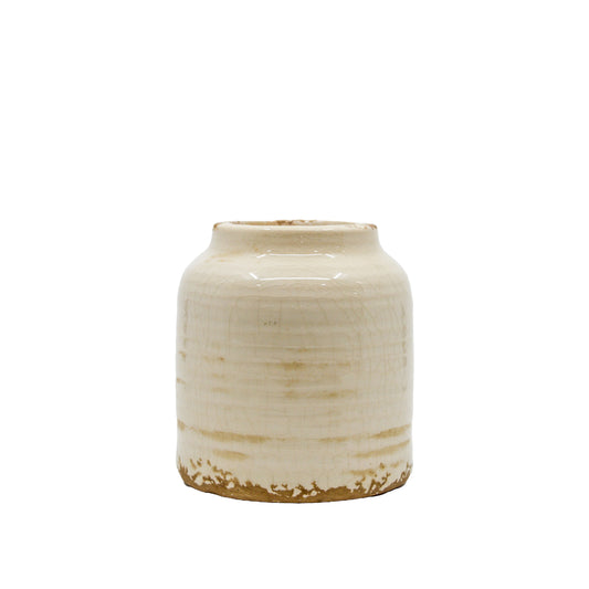 Hale Distressed Ceramic Glazed Pot - Short