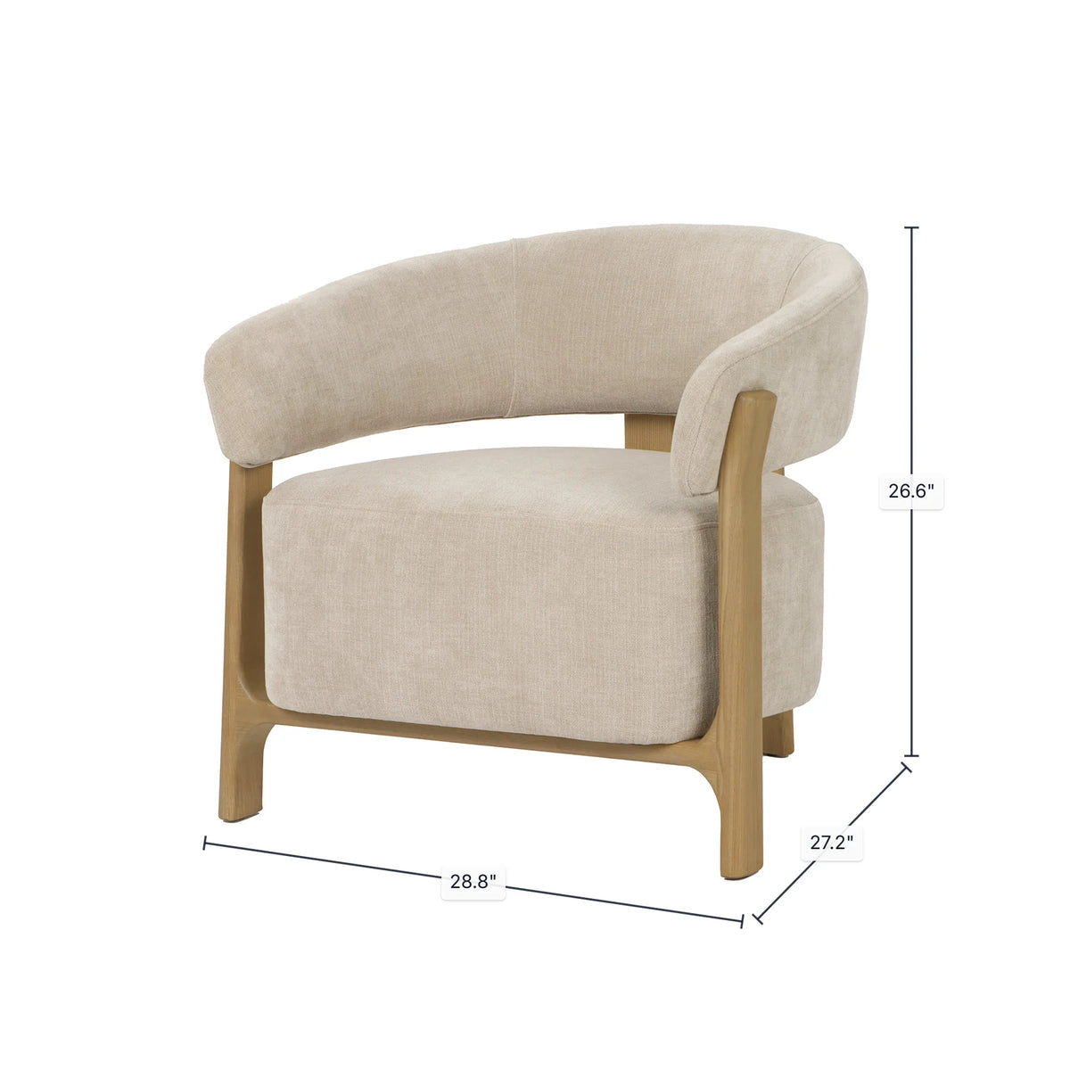 Harlow Club Chair | Barley Chenille