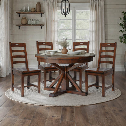 Irish Coast Round 47/63" Extension Dining Table | African Dusk
