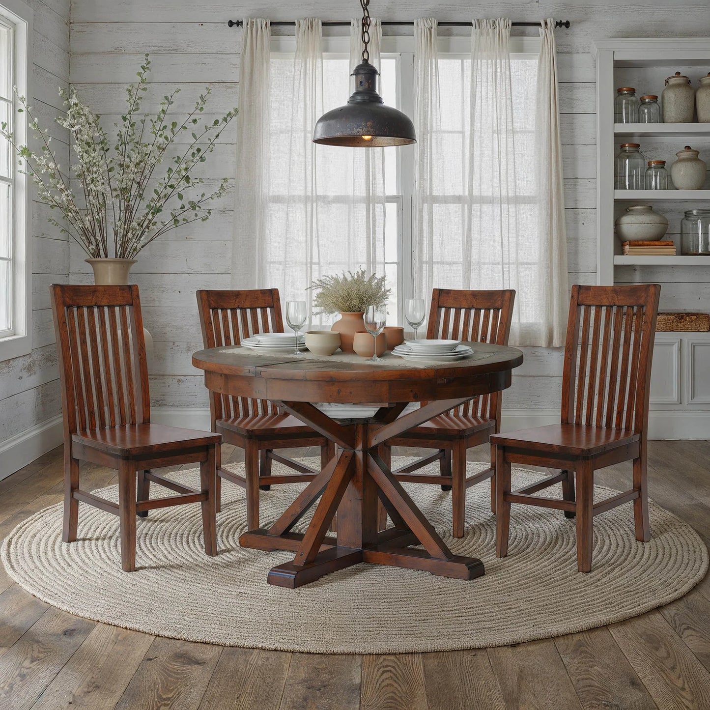 Irish Coast Round 47/63" Extension Dining Table | African Dusk