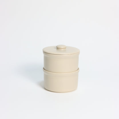 Stoneware Stacked Canister