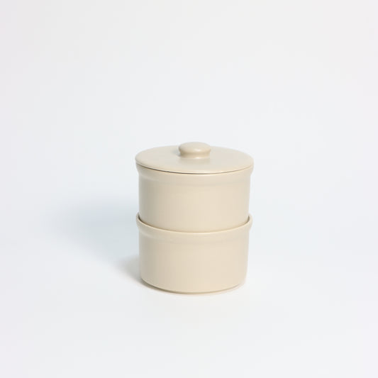 Stoneware Stacked Canister