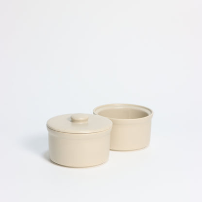 Stoneware Stacked Canister