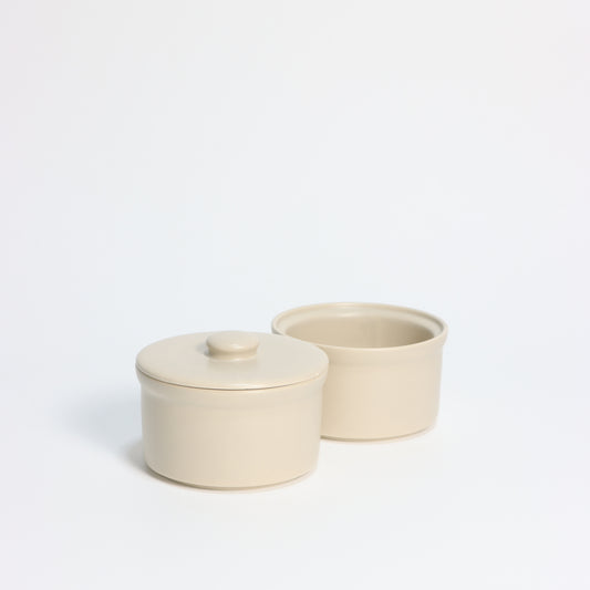 Stoneware Stacked Canister