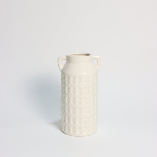 Finley Textured Vase | Cream
