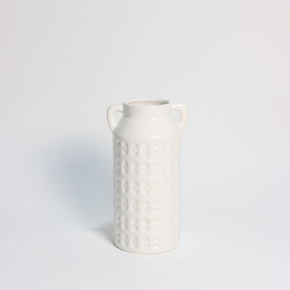 Finley Textured Vase | White