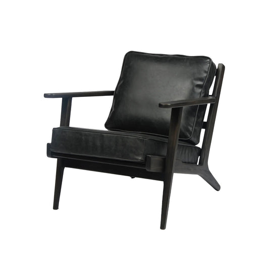 Junior Accent Chair | Antique Black Leather