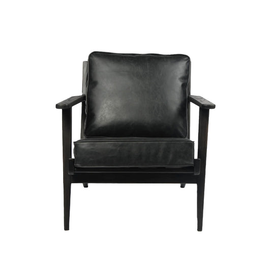 Junior Accent Chair | Antique Black Leather
