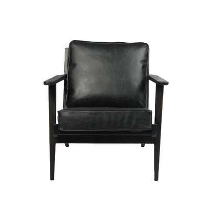 Junior Accent Chair - Antique Black Leather