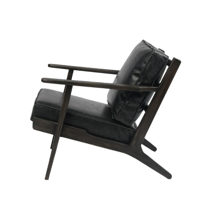Junior Accent Chair - Antique Black Leather