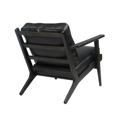 Junior Accent Chair - Antique Black Leather