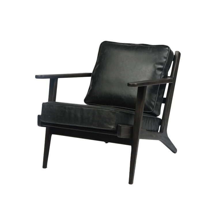 Junior Accent Chair - Antique Black Leather