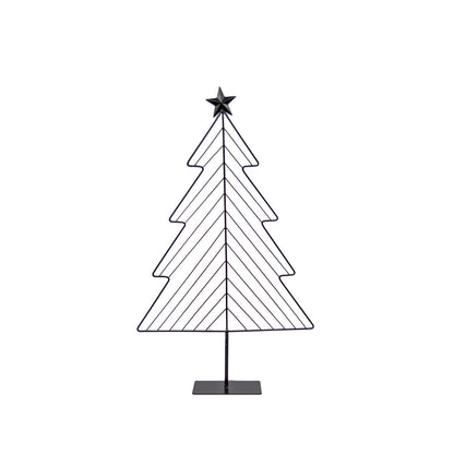 19" Black Metal Tree Decor