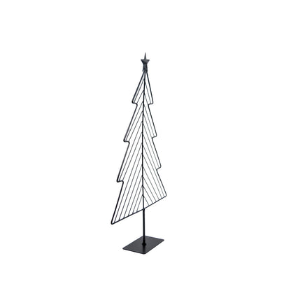 19" Black Metal Tree Decor