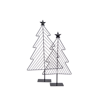 19" Black Metal Tree Decor