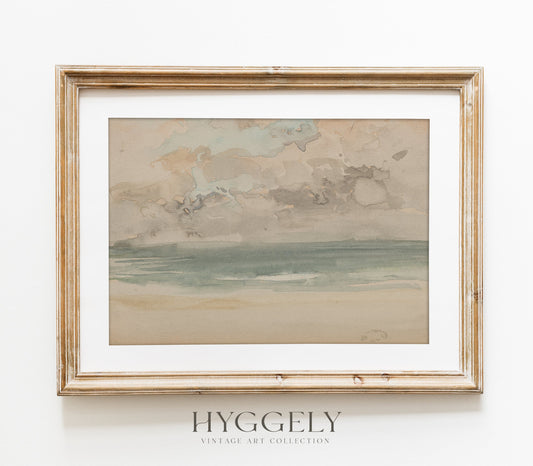 Vintage Coastal Landscape Art Print L0102