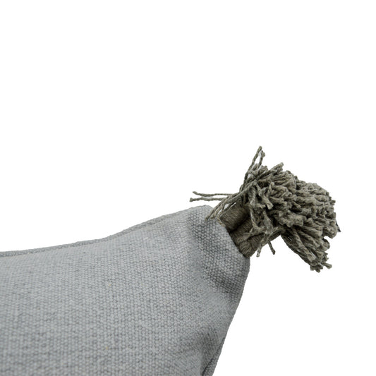 Miah Grey Cushion with Tassels