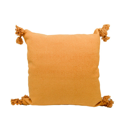 Miah Orange Cushion with Tassels