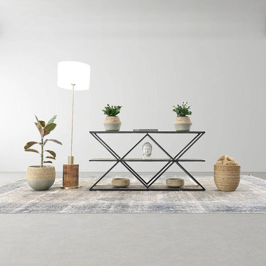 Nature Milk Jug Grass and Concrete Pot