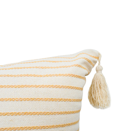 Skye Ochre Striped Cushion