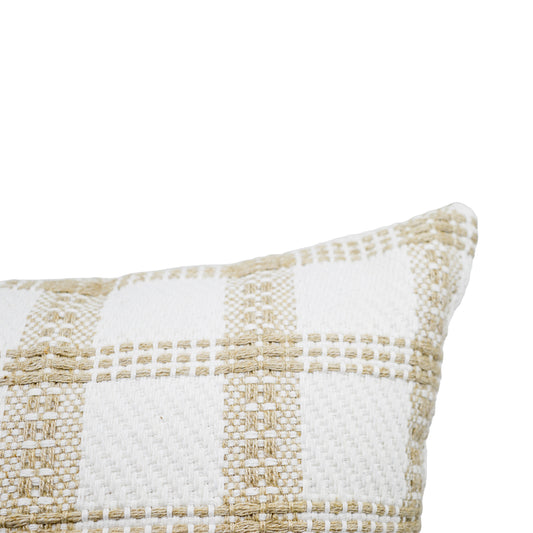 Parker Taupe Plaid Cushion