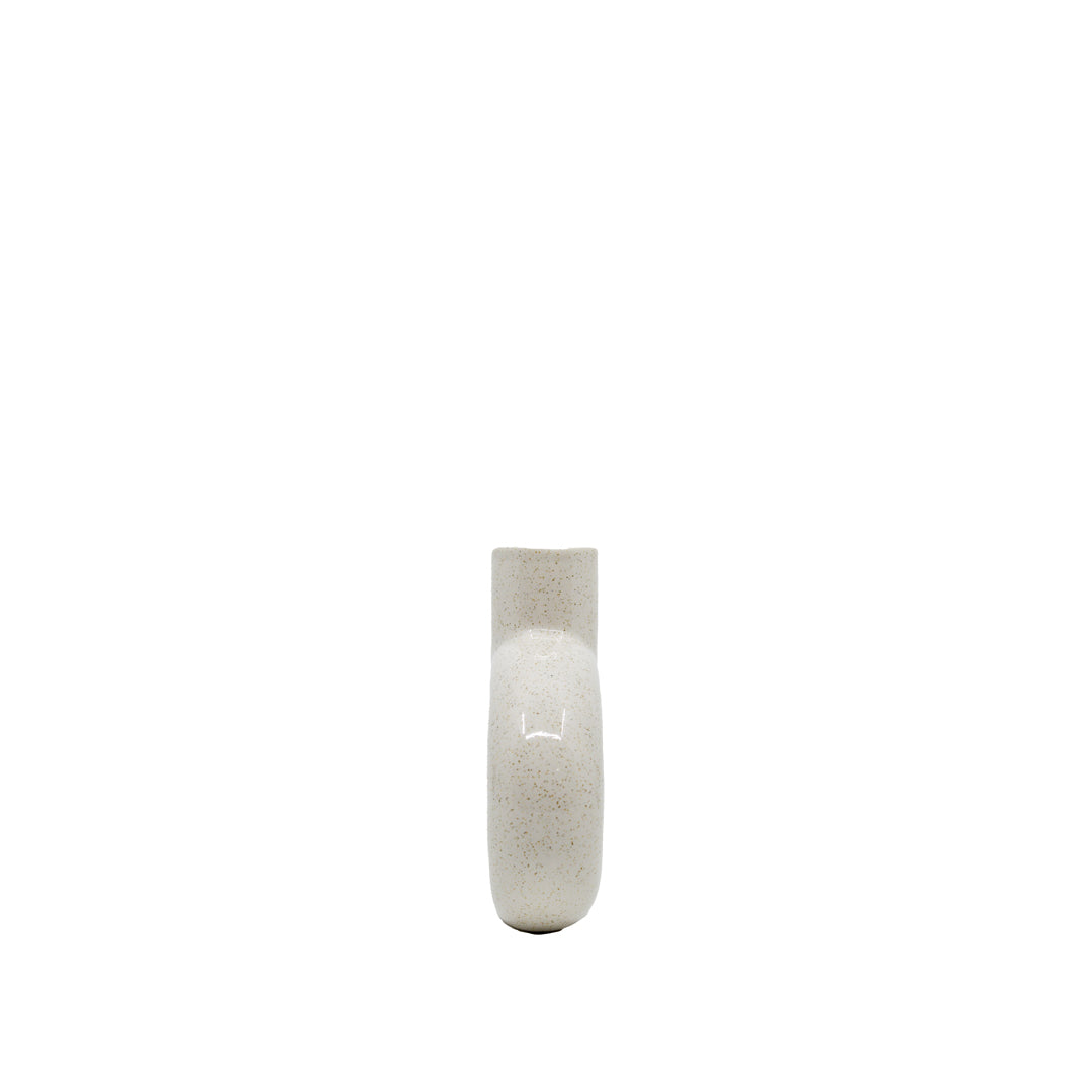 Pip Cream Loop Vase 5"