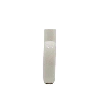 Pip Cream Loop Vase 6"