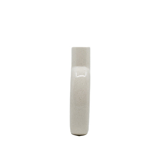 Pip Cream Loop Vase 6"