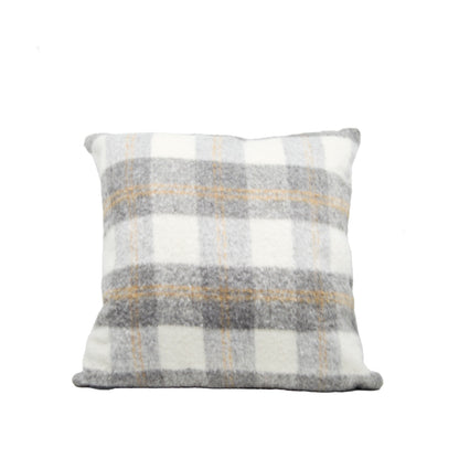Grey & White Plaid Cushion