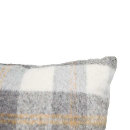 Grey & White Plaid Cushion