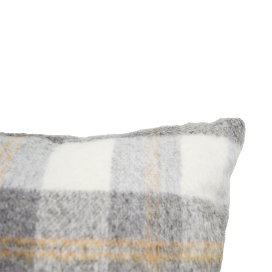 Grey & White Plaid Cushion