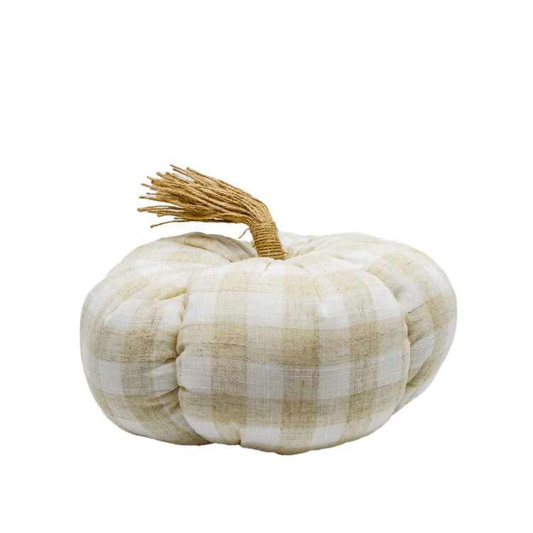 Plaid Pumpkin Cushion