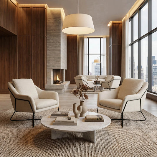 Rodolfo Lounge Chair | Linen Taupe