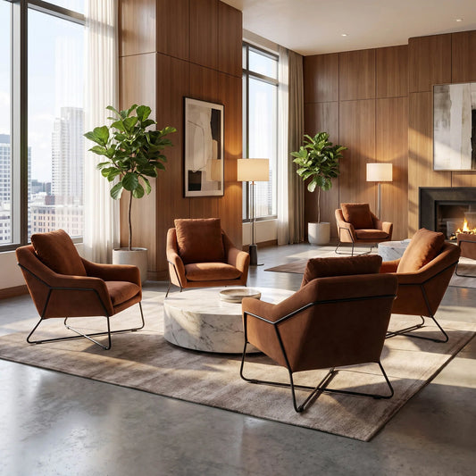 Rodolfo Lounge Chair | Cashmere Rust