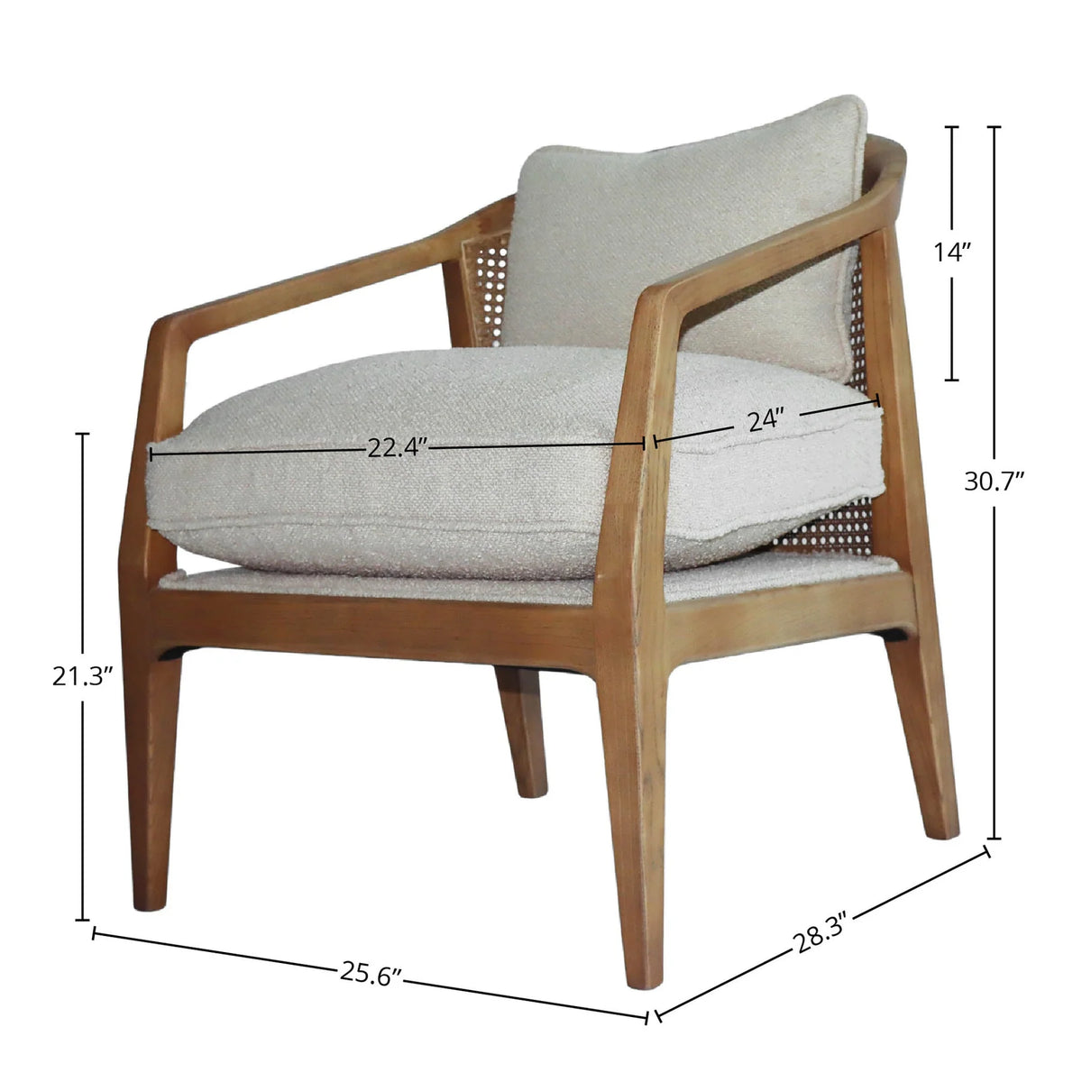 Rosa Club Chair | Sand Boucle
