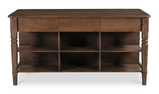 Russet Kitchen Island Brown