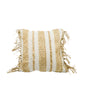 Savannah Jute Striped Cushion with Fringe