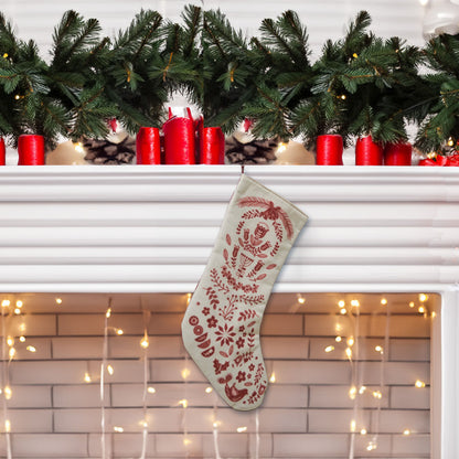 Red Scandi Stocking