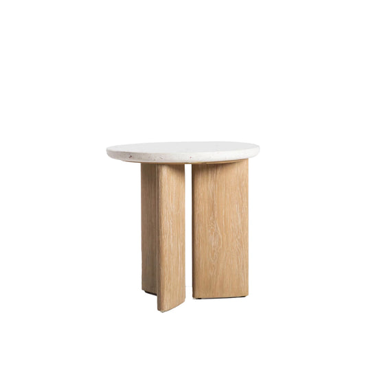 Infinity Side Table - Seashell Finish